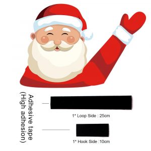 Santa Wiper Sticker – Adesivo di Babbo Natale per tergicristalli 03