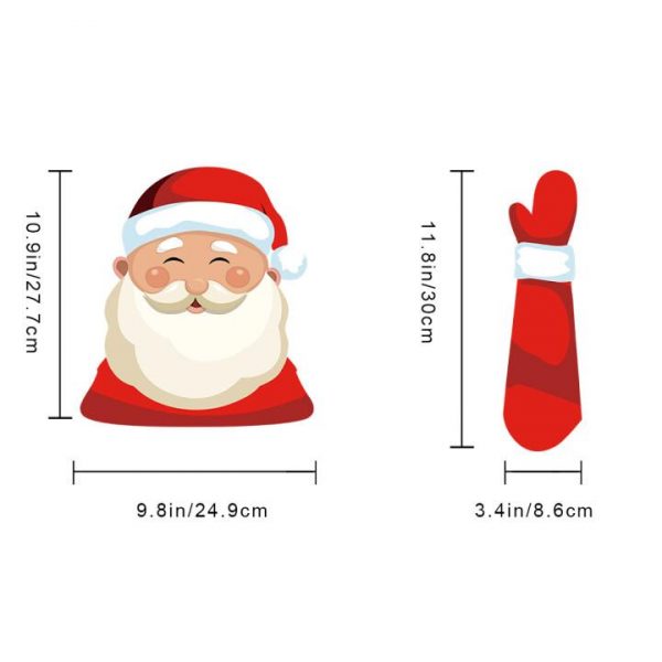 Santa Wiper Sticker – Adesivo di Babbo Natale per tergicristalli 03