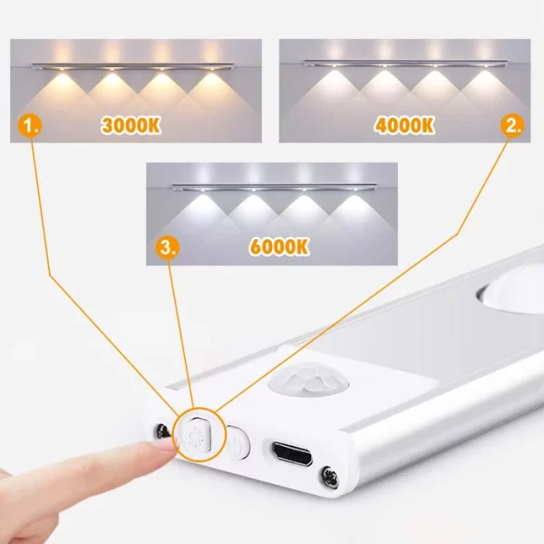 Luce per armadio a LED con sensore di movimento 03